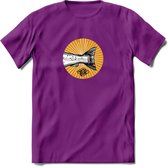 Fishing Tail - Vissen T-Shirt | Grappig Verjaardag Vis Hobby Cadeau Shirt | Dames - Heren - Unisex | Tshirt Hengelsport Kleding Kado - Paars - L