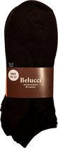 Belucci sneakersokken - bio katoen 10 paar zwart maat 39/42
