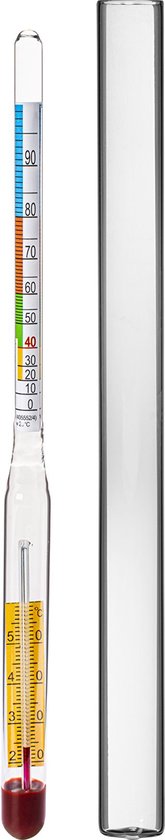 Alcoholmeter met thermometer