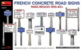 1:35 MiniArt 35659 French Concrete Road Signs - Paris reg. 1930-40s Plastic Modelbouwpakket