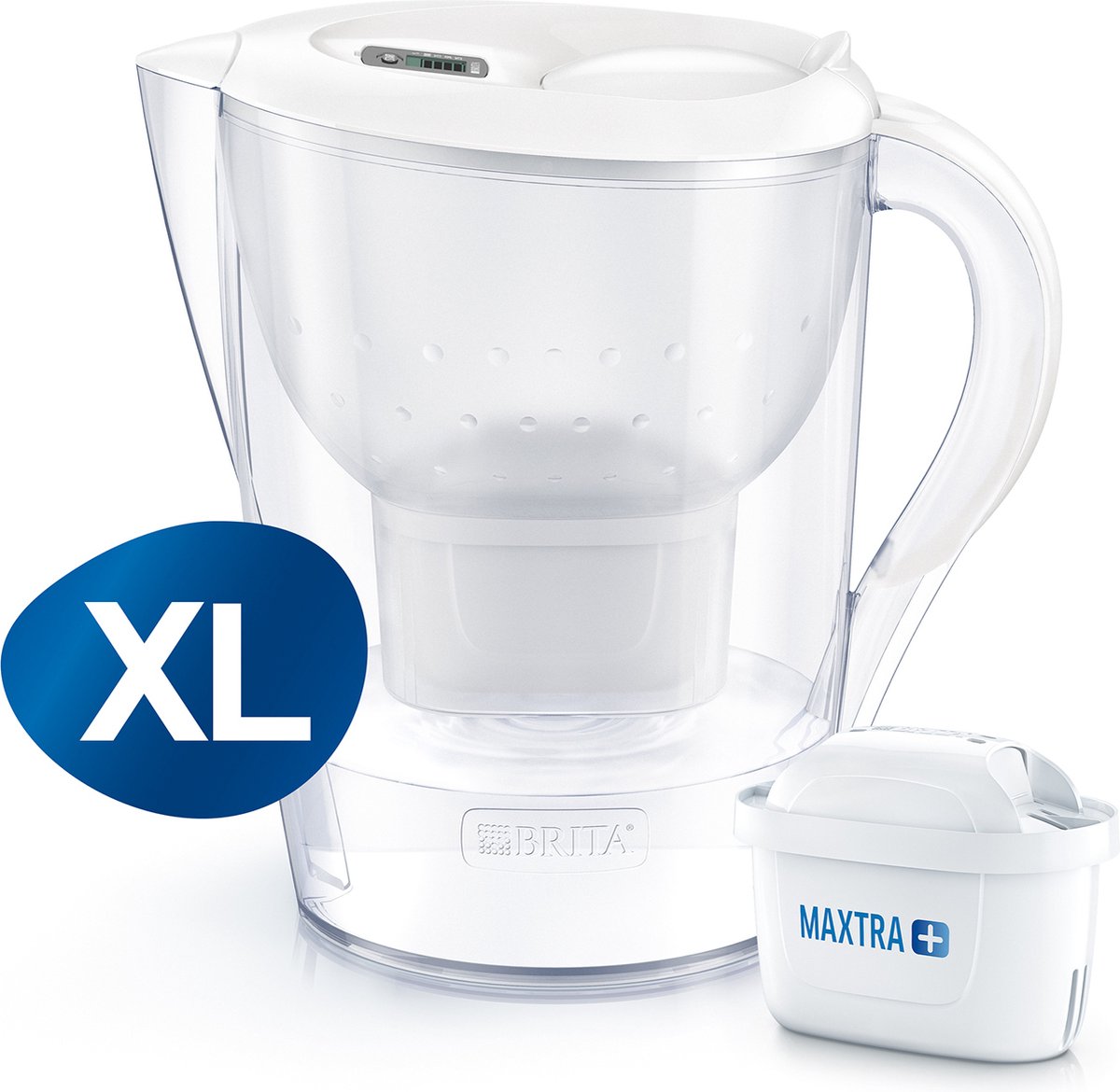 Brita Marella XL Filtre à eau pour carafe 3,5 L Transparent, Blanc | bol.com