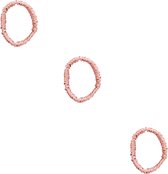 YOSMO - Zijden haar elastiek - Scrunchies - Kleur blush - 100% moerbei zijde - 3 stuks
