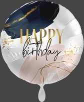 Happy birthday ballon marble