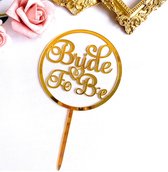 Taart Decoratie - Verloofd - Taarttopper - Bride to Be - Cirkel