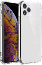 iPhone 11 Pro Max Hoesje Anti Shock | ShockProof Silicone Case | Transparant Back Cover