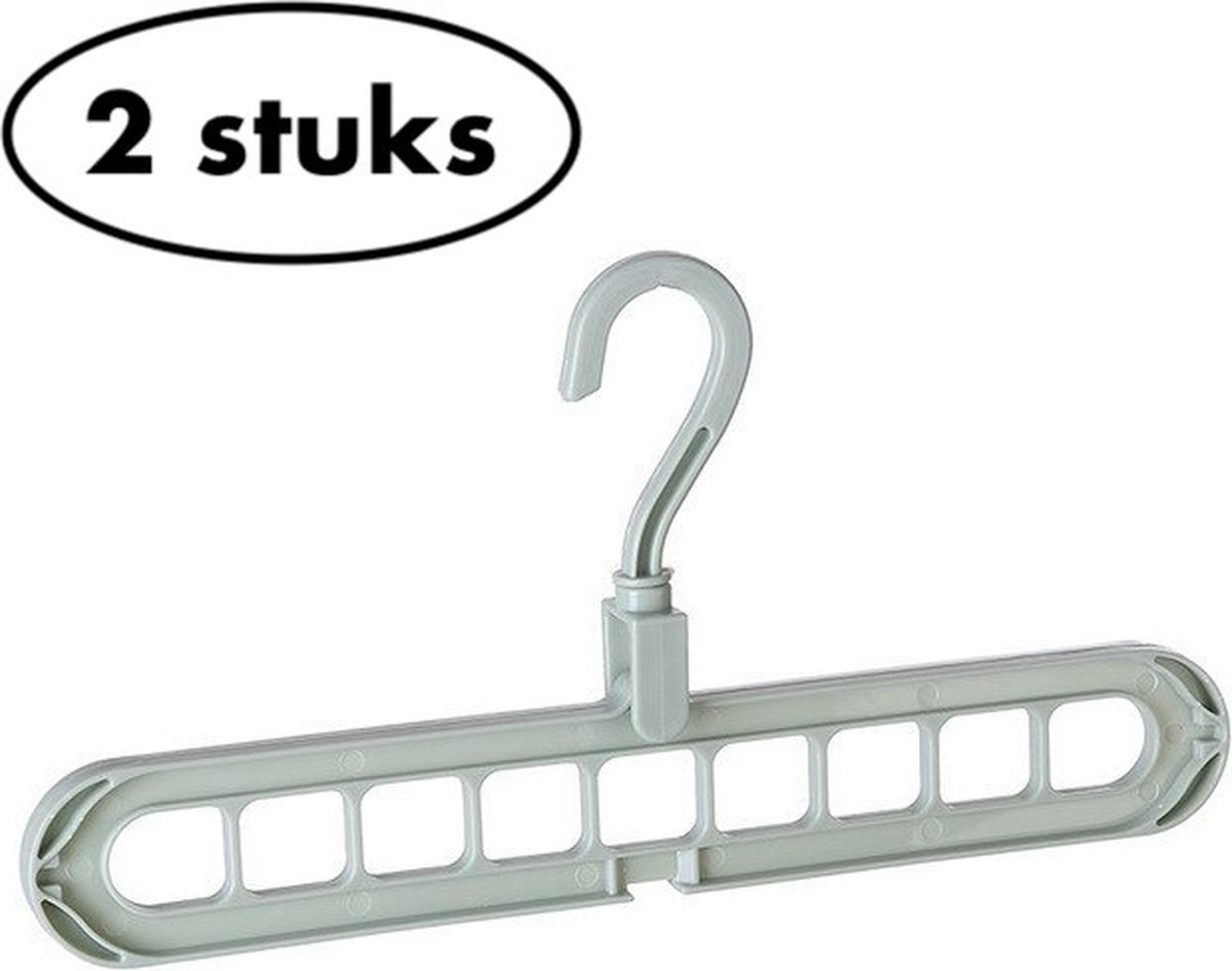 2x luxe multifunctionele kledinghaak - klerenhanger - Kleding hangers - groen