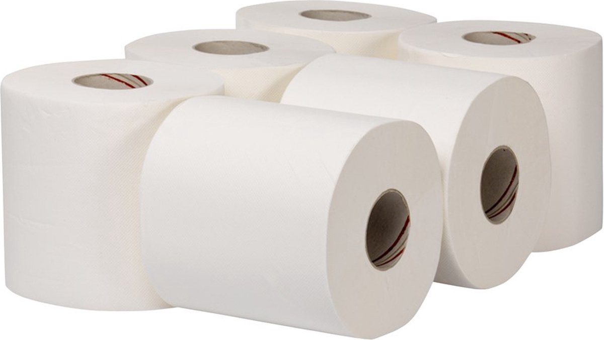 Poetspapier Midirol cellulose 2-laags wit 20cm x 160m