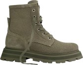 B.l.a.h. Maria Veterboots - Laarzen Met Veters - Dames - Groen - Maat 37