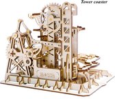 Robotime Tower coaster - Knikkerbaan - 3D Houten modelbouw - DIY - Mechanische puzzel