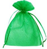 Organza Zakje - 7 x 9 cm - Cadeauzakje / Geschenkzakje / Juwelenzakje / Sieradenzakje – Groen