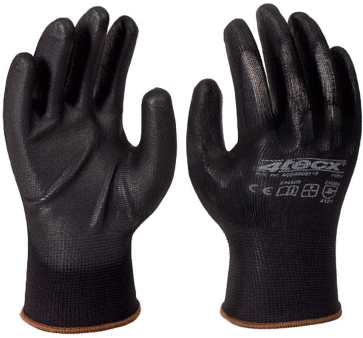 4tecx Handschoen Pu Zwart L 3Paar/Set