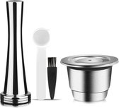 Hervulbare Nespresso koffiecups - Nespresso Capsule - RVS - 1 cup + stamper - model 2022