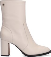 Notre-V An282 Enkellaarsjes - Enkelboots met rits - Dames - Wit - Maat 40