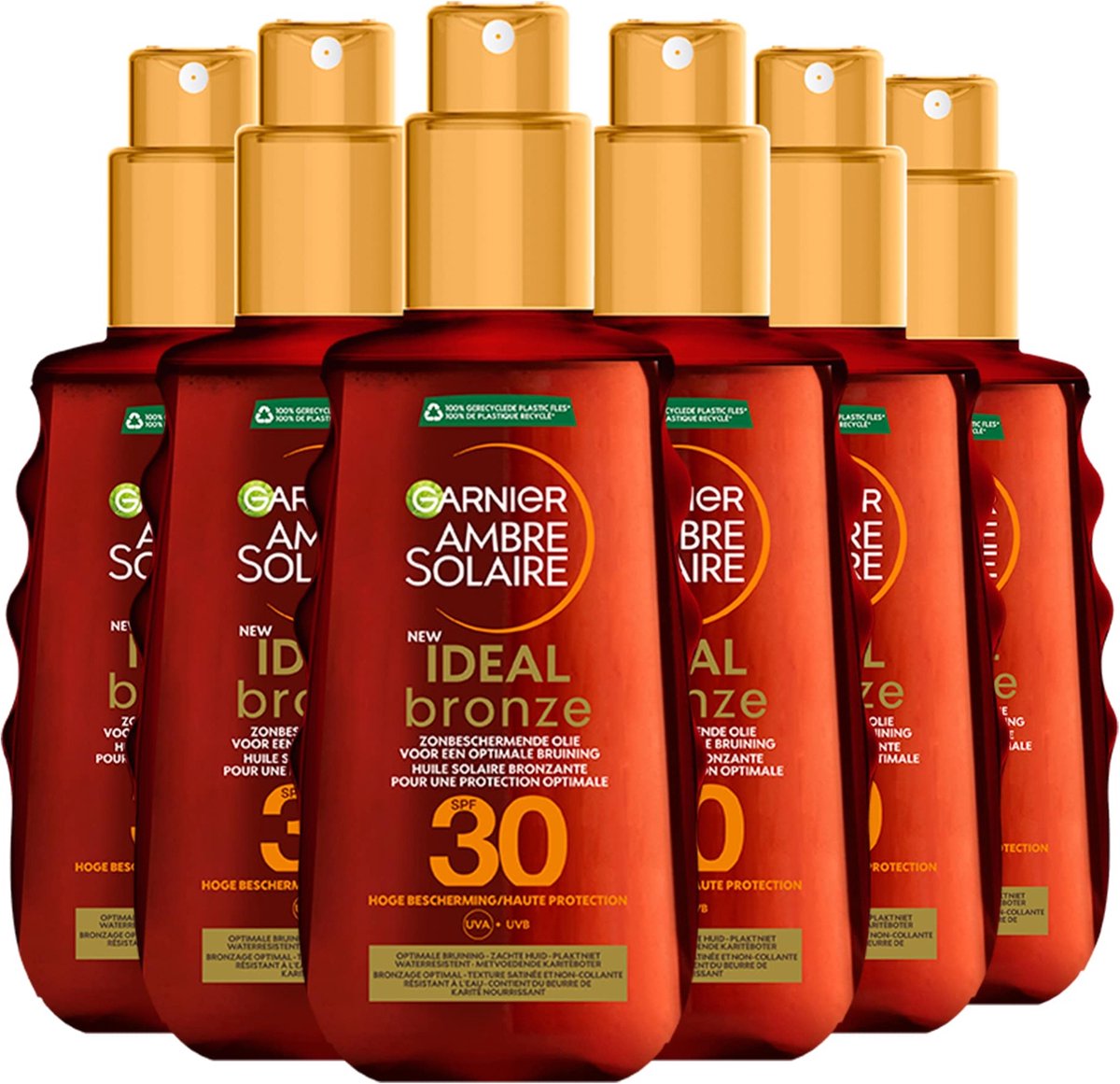 Garnier Ambre Solaire Zonneolie SPF 30 - 6 x 150 ml - Voordeelverpakking