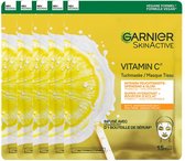 Garnier SkinActive Sheet Mask Vitamine C* Masque facial - Pack d'avantages de 5 pièces