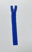 broek rits met rem, blauw spiraal - 18 cm lang, niet deelbaar