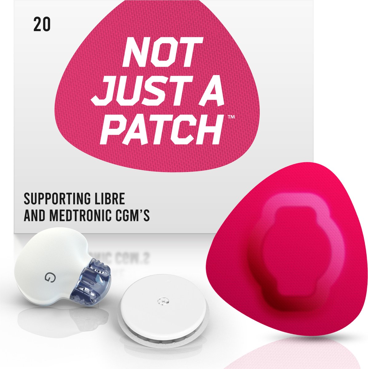 Goedkoopste Not Just A Patch - Pink sensor patch - S - Freestyle Libre | Medtronic Guardian | Dexcom – 20 sensorpleisters