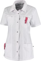 Haen / Ballyclare Dames Zorgjas Karina 74151 Wit met losse kleurstrookjes - Maat M
