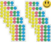 Grote Glittersmiley Stickers | 10 Vel Smiley Glitterstickers | 200 Stickers Gekleurde Glitter Smileys | Kinderstickers, Knutselstickers, Hobbystickers, Beloningsstickers | Veel sti