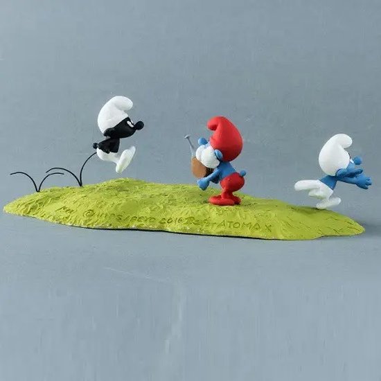 Fariboles Verzamelfiguur - De smurfen en de zwarte smurf - kunsthars