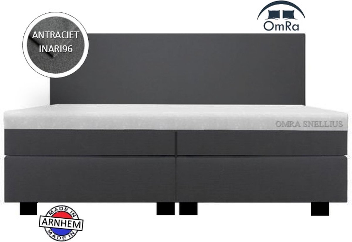 Omra - Snellius - Boxspring - Combinatie - Antraciet - 140x200cm