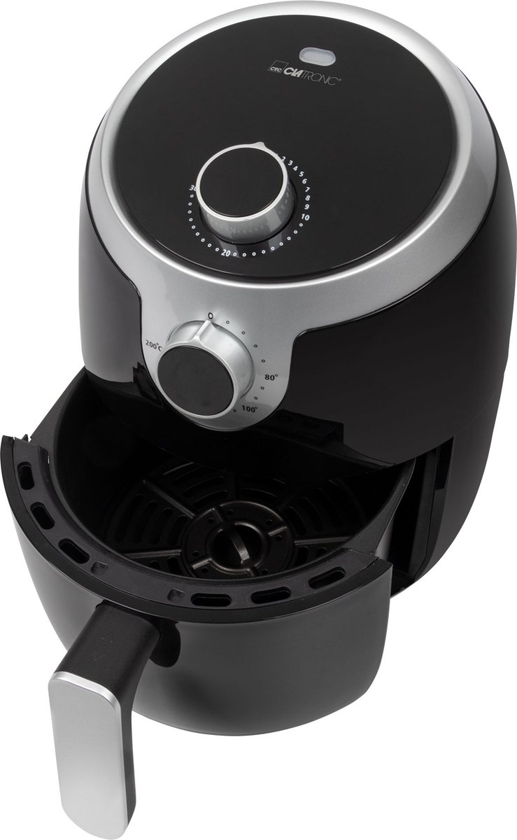 Clatronic FR 3769 H Friteuse à air chaud 1.8 l 1000 W noir, argent