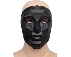 foto van Game masker - Game frontman - Game kostuum - Boss - Mask - Halloween - Carnaval - Feest - Verkleden - Bekend van TV - One-size - zwart