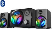 Luxiqo® Bluetooth Speaker Set – Stereo Set – Bluetooth Speaker Systeem – Met Subwoofer en RGB Verlichting