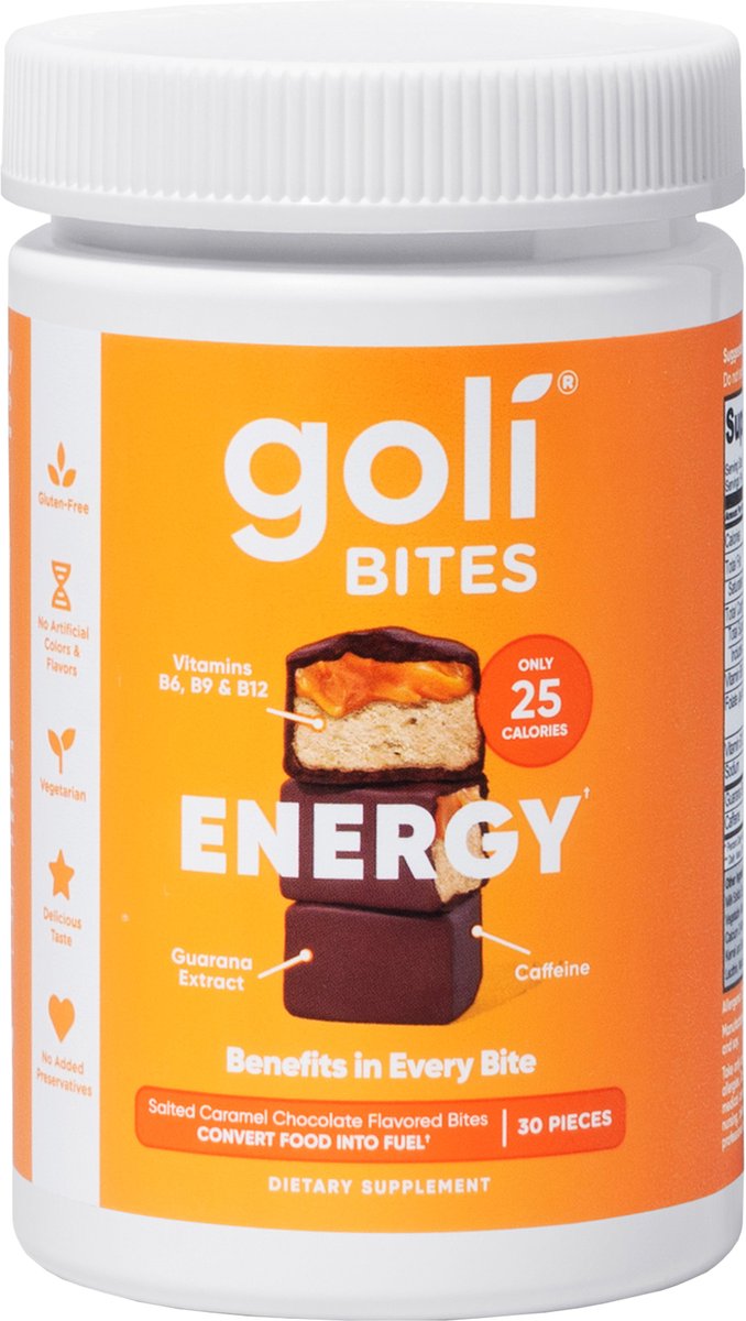 Goli Energy Bites - Ondersteunt het zenuwstelsel, verbetert cognitie en geeft meer energie - (30 stuks)
