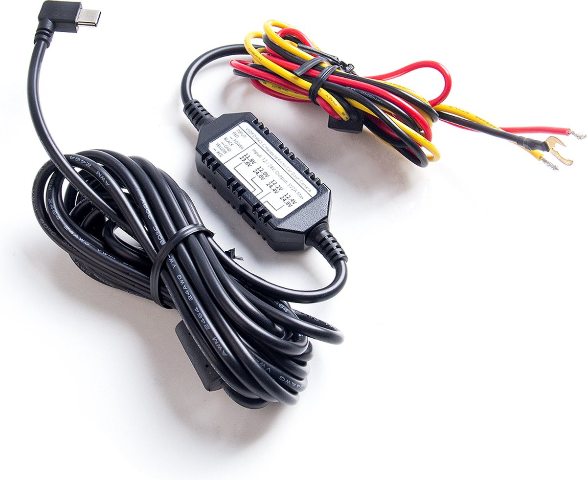 VIOFO HK4 - Dashcam Hardwire Kit - USB-C Voedingskabel voor Permanente Aansluiting - Automatische Parkeerstand - ACC Detectie - Accubescherming - Geschikt voor VIOFO Dashcams