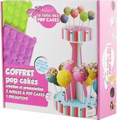 SET 2 Siliconen Cakepop Bakvorm + Houder Popcake + 80 Stokjes | Cake Pop siliconen vorm | cakepop-vorm | cake-popset | siliconen bakvorm | lollipop sticks voor cupcakes | Bakvormen | snoep, gelei en chocolade, anti-aanbaklaag (roze en groen) COFPOP)