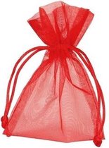 Organza Zakje - 7 x 9 cm - Cadeauzakje / Geschenkzakje / Juwelenzakje / Sieradenzakje – Rood