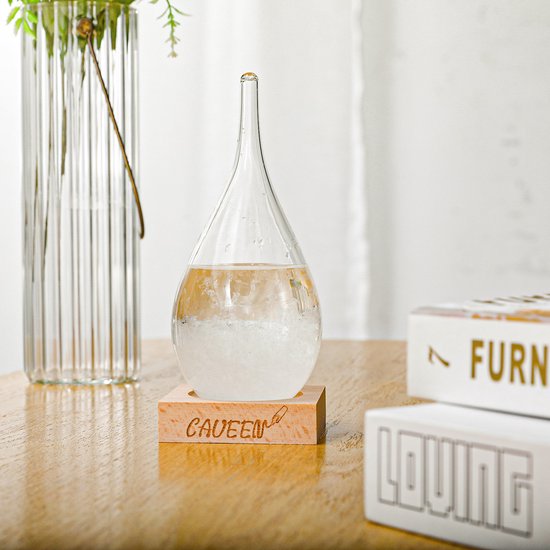 Creatieve Bureaudecoratie 3DHOME Stormglas – Stijlvolle Creatieve Glazen Weervoorspellingsdecoratie Voor Op Je Bureau (groot Formaat) Decoratieve Glazen Barometer