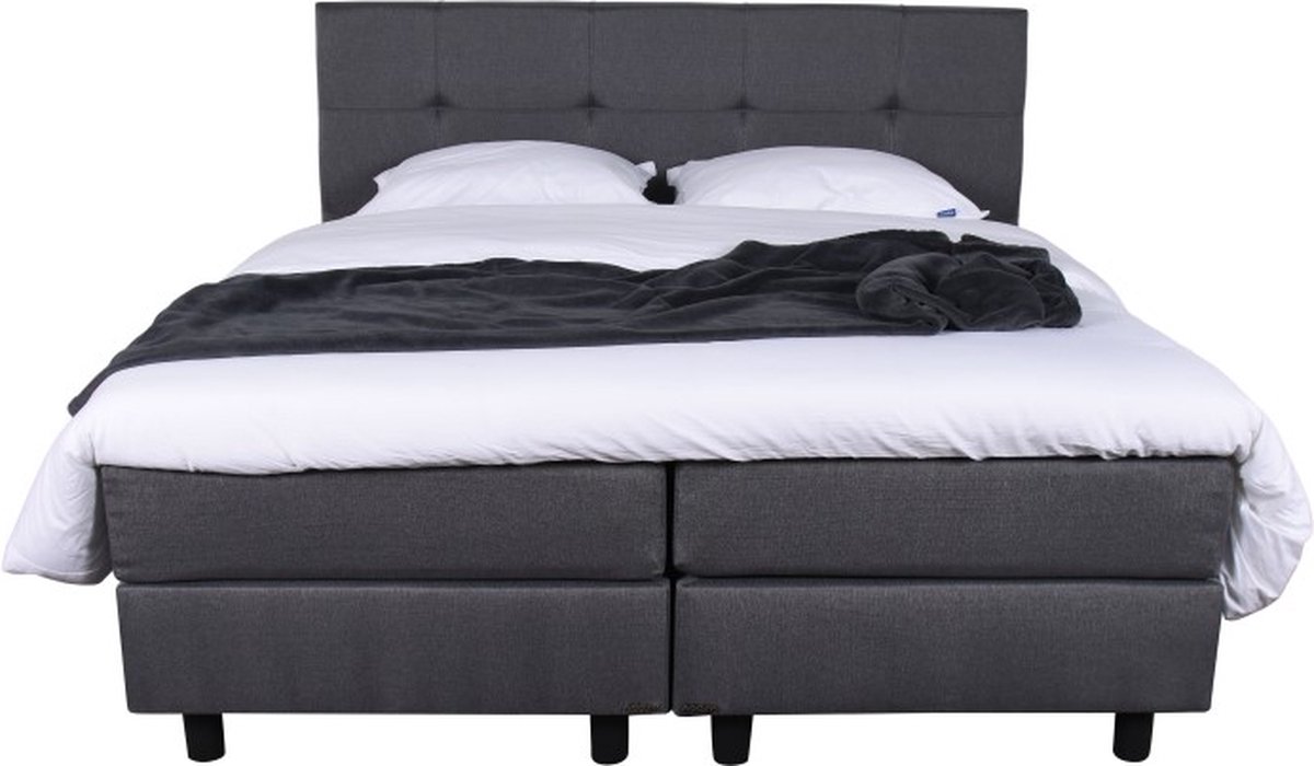 Slaapdirect Boxspring Boston 160x200 | Complete set, inclusief hoofdbord + matras + topper