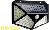 Solar LED buiten Lamp - 100 LED Verlichting - SET 2 STUKS Verlichting op Zonne-energie - Bewegingssensor- IP65 Waterdicht | Buitenverlichting - Buitenlamp op solar verlichting - Na