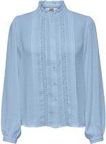 Jacqueline de Yong Blouse Jdyellis L/s Lace Shirt Wvn 15251994 Cashmere Blue Dames Maat - W40