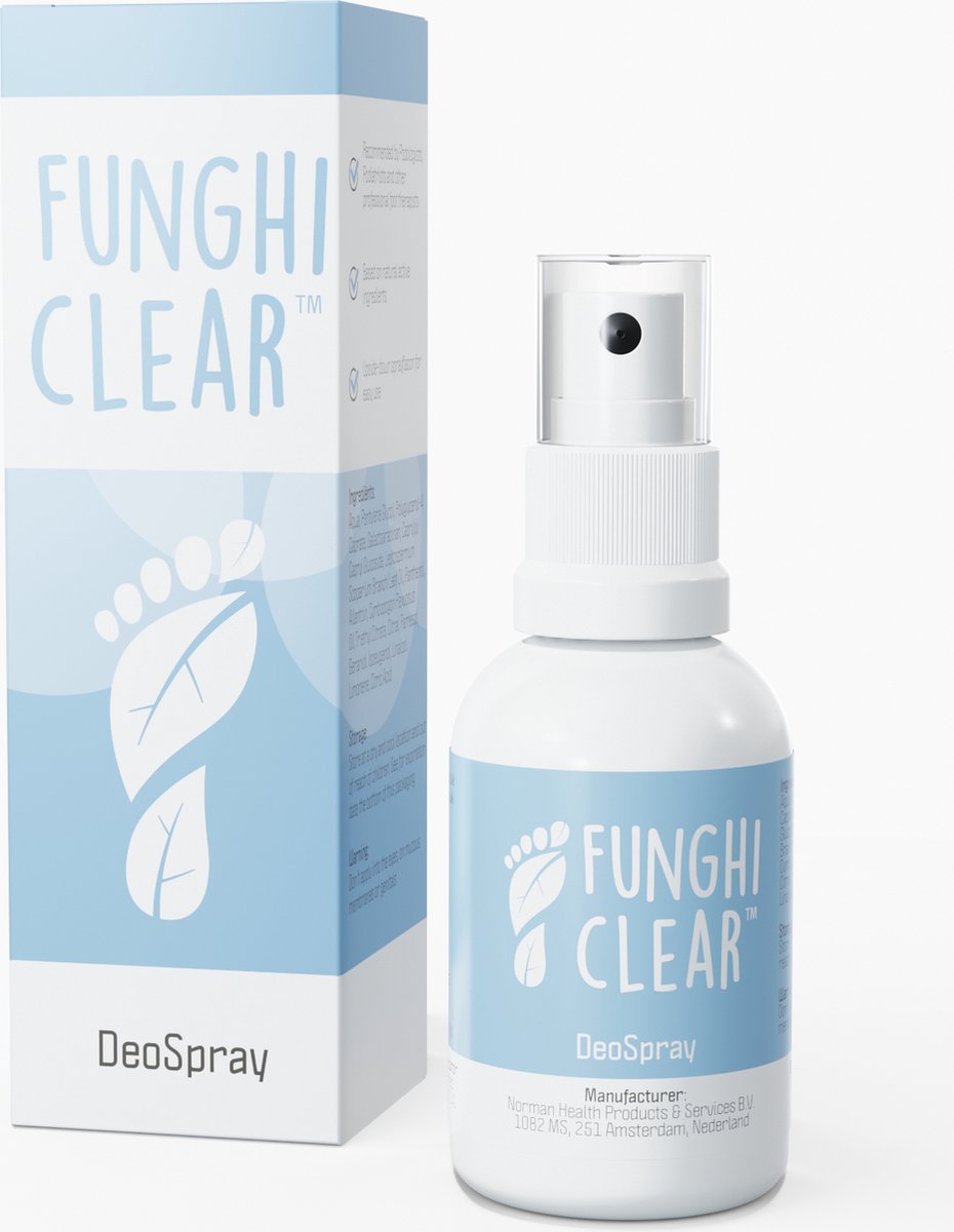 Funghi Clear - DeoSpray - antivoetschimmel - 50ml - voetendeodorant -
