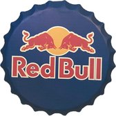 Mancave Wandbord - Bierdop Redbull - Metaal - 35 cm