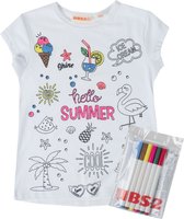 T-shirt avec des imprimés amusants à colorier (filles)