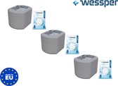 Wessper Humifill – 3 x Vochtopnemer 250g – Voordeelverpakking – Tegen Schimmelvorming – MADE IN EU – Grijs