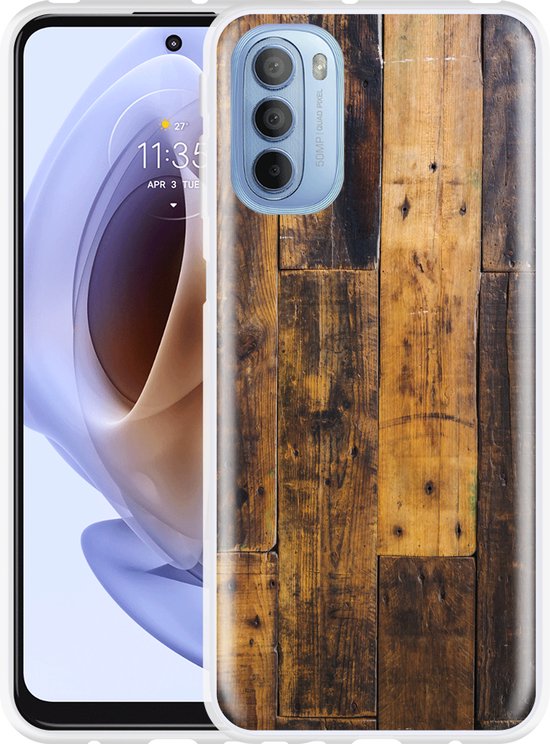 Peer totaal Graan Motorola Moto G41 Hoesje Special Wood - Designed by Cazy | bol.com