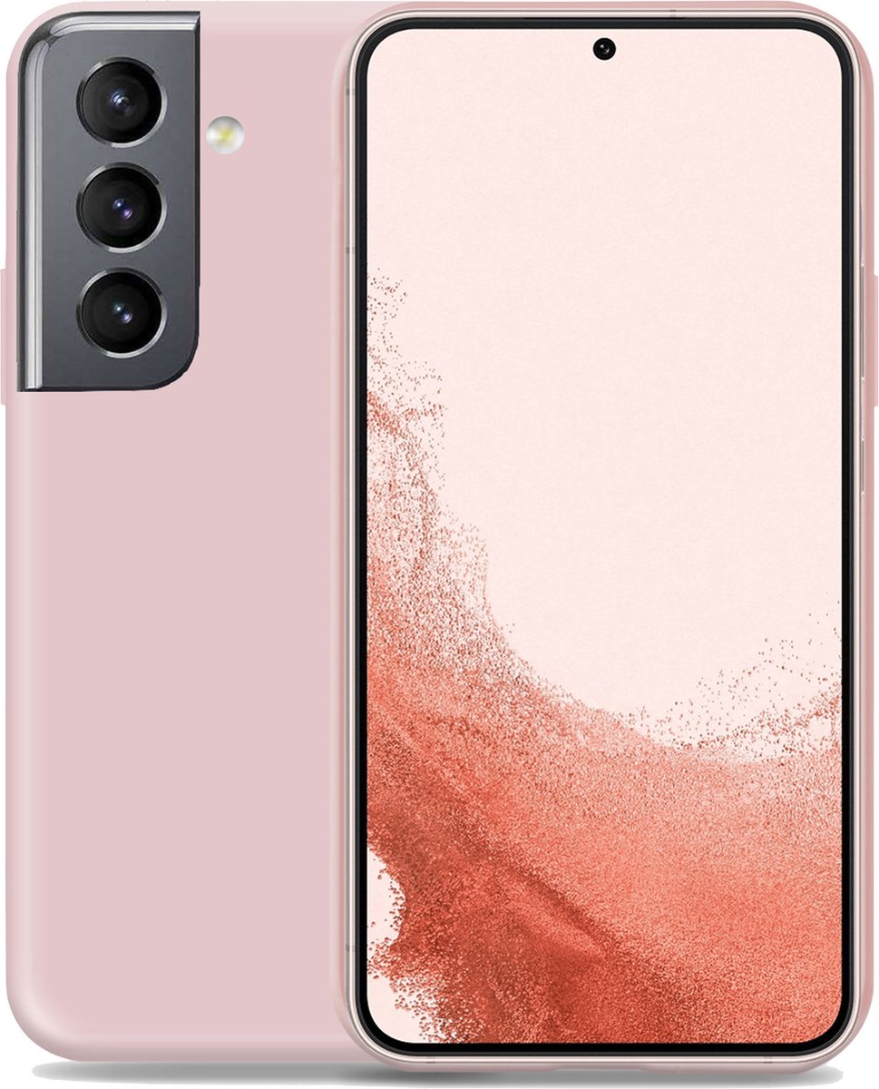 Hoesje geschikt voor Samsung S22 - Liquid Back Case Cover Rose