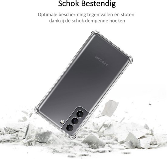 Coque Samsung S22 Plus + 2x Protecteur d'écran Samsung S22 Plus - Coque en Glas Trempé - Coque Antichoc Transparente