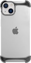 Arc Pulse - Dubbelzijdige  Titanium Bumper Case - iPhone 13  - Zilver