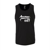 Zwarte TankTop met " Awesome sinds 1997 " print Wit size XXXL