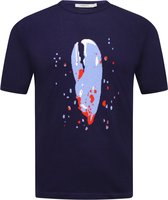Hommard Crew Neck T-Shirt met Lobster Claw Intarsia maat Large