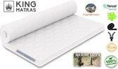 King - Oslo - Mini-Pocket - Topdek - Topper - Natuur - Latex - Zone - Geveerd - Rits - Kasjmier - 200 x 210cm Dikte 12cm