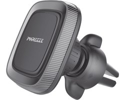 Telefoonhouder Auto Ventilatie - Magnetisch - Ventilatierooster - 360 Graden Draaibaar - Verstelbaar - Universeel - Zwart