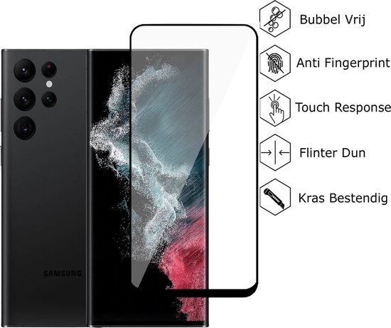 Coque Samsung S22 Ultra + Protecteur d'écran Samsung S22 Ultra + Housse d'appareil photo - Verre Pet Foil Glass - Liquid Back Case Cover Rose