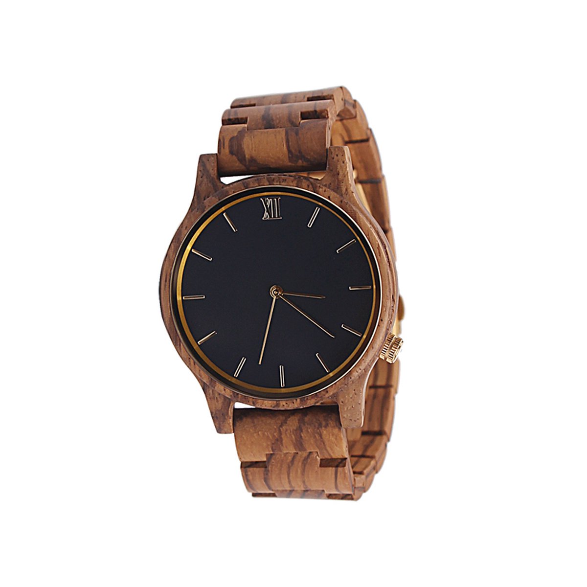 Houten horloge | Black Gold | Sandelhout | Houten horloge heren | Houten horloge dames